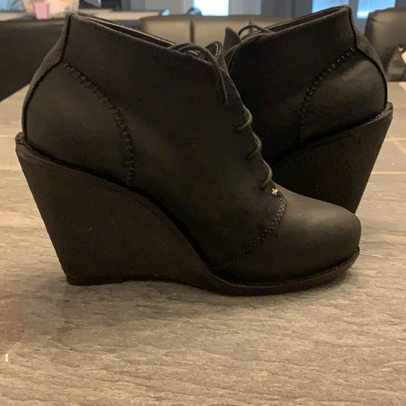 Rag & bone odval desert black wedge booties - Picture 5 of 7